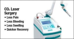 CO2 lasers can be used to reduce pain, blood loss, and swelling during surgery, and leads to quicker recovery.